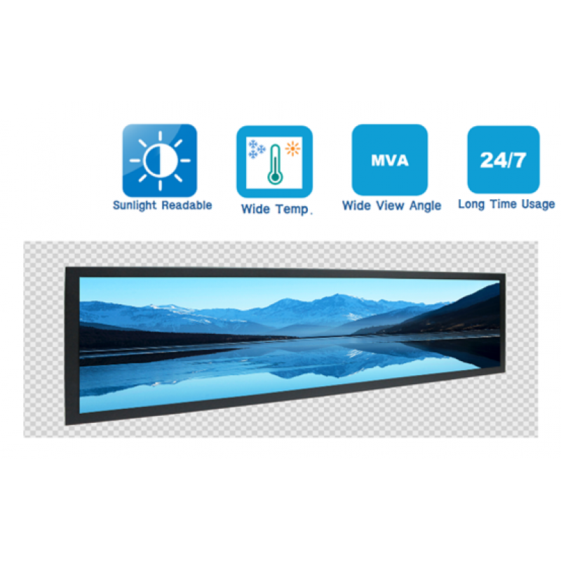 43 inch high brightness stretched LCD monitor by SEC